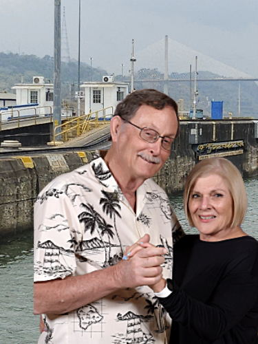Craig & Patty in 'Old' Panama Canal Locks