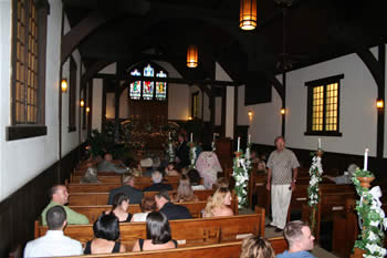 wedding chapel starting to fill up