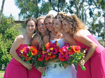 Julie with bridesmaids