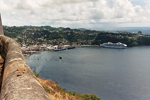 Harbor from fort in St. Vincent