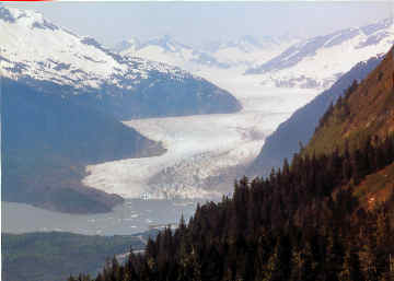 approaching the Mendenhall Glacier