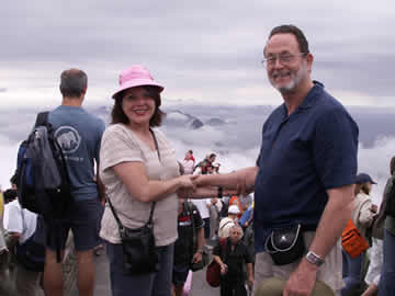 Patty & Craig high above the clouds