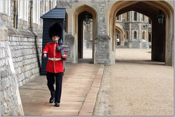 Windsor Castle courtyard guard