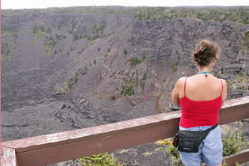 pat overlooking crater