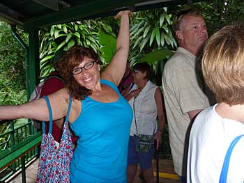 Danielle arriving at rainforest