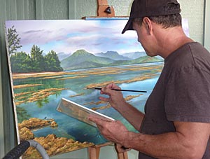 Patrick Ching painting Hanalei Tide