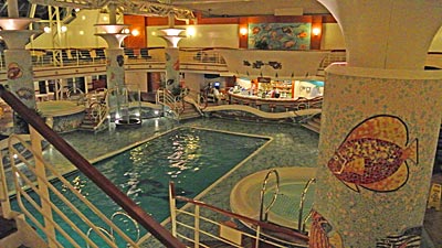 inside pool