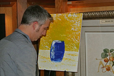Alexander Renior starting a painting