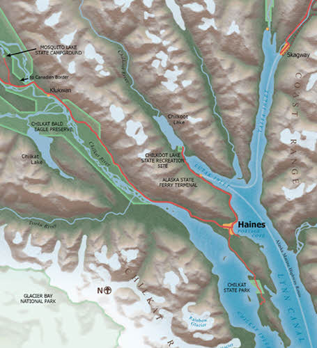 map of the Haines area