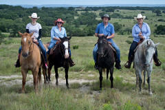 Jamie, Patty, Craig, Nora on horseback
