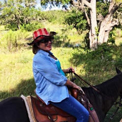 Patty  on horseback