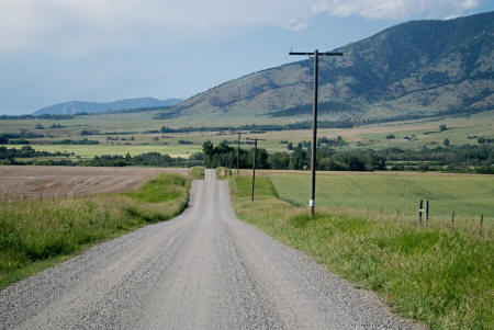 country road in Montana