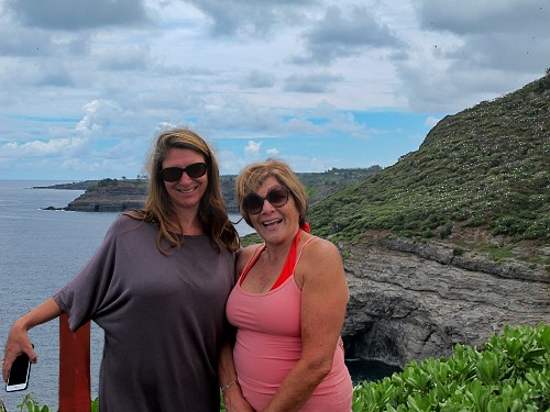 Olivia & Patty on Kilauea Lighthouse property