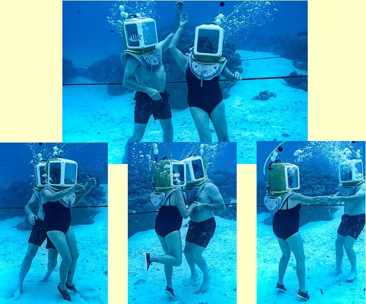 Craig & Patty dancing underwater