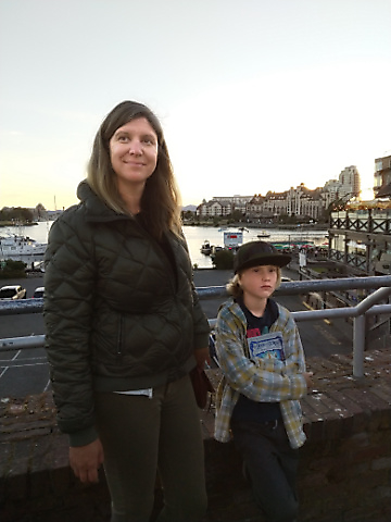 Olivia & Caleb overlooking Victoria harbor