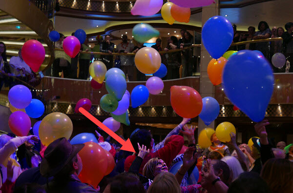 Patty at balloon drop