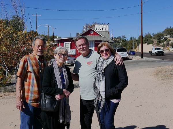 Larry & Christie, Craig & Patty at Iron Springs Cafe, Prescott, AZ