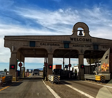 California Border checkpoint station
