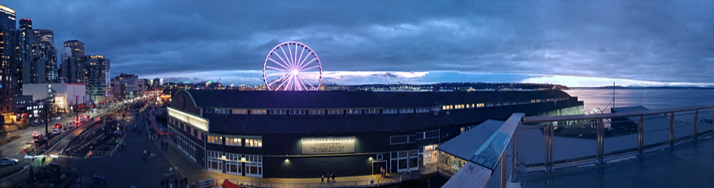 Seattle in the evening